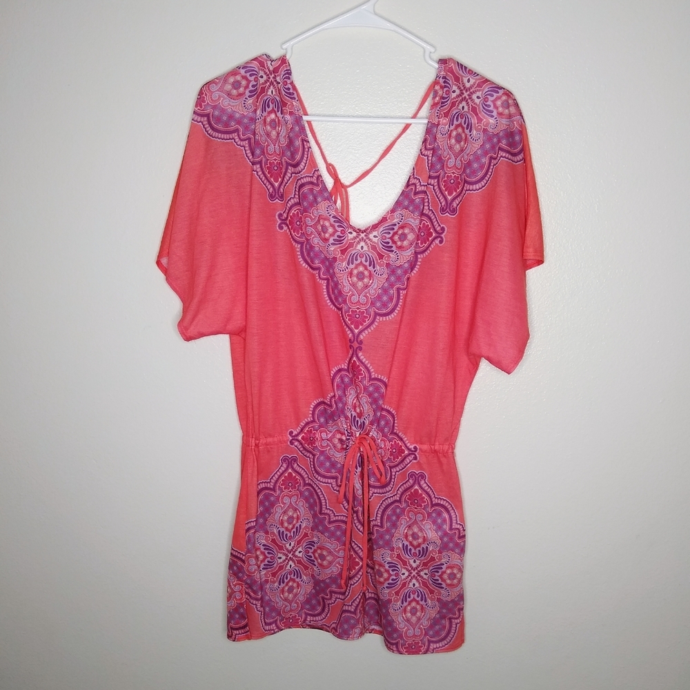 PRANA CORAL SAIDA KAFTAN JASMINE BEACH COVER TUNIC - Picture 3 of 8
